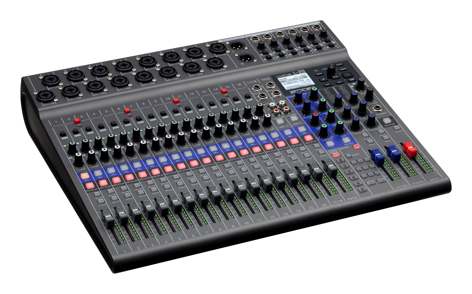 Zoom LiveTrak L-20 20-Channel Digital Mixer and Multitrack Recorder