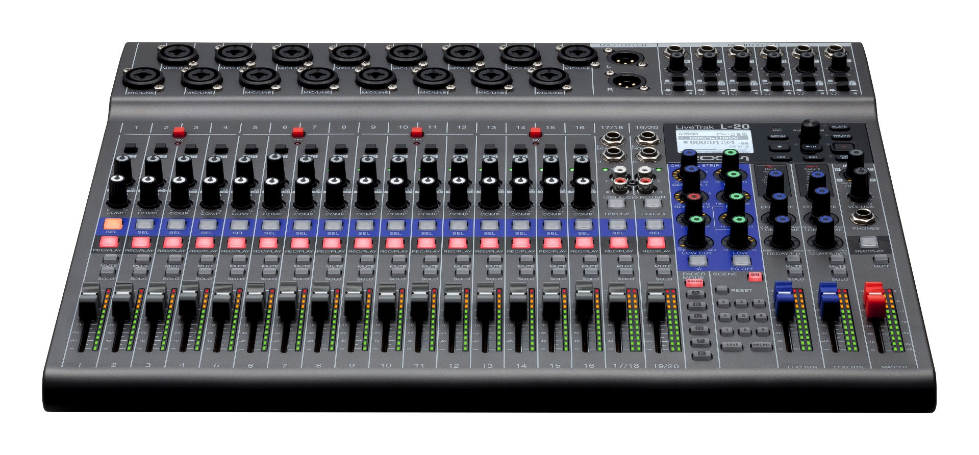 Zoom LiveTrak L-20 20-Channel Digital Mixer and Multitrack Recorder