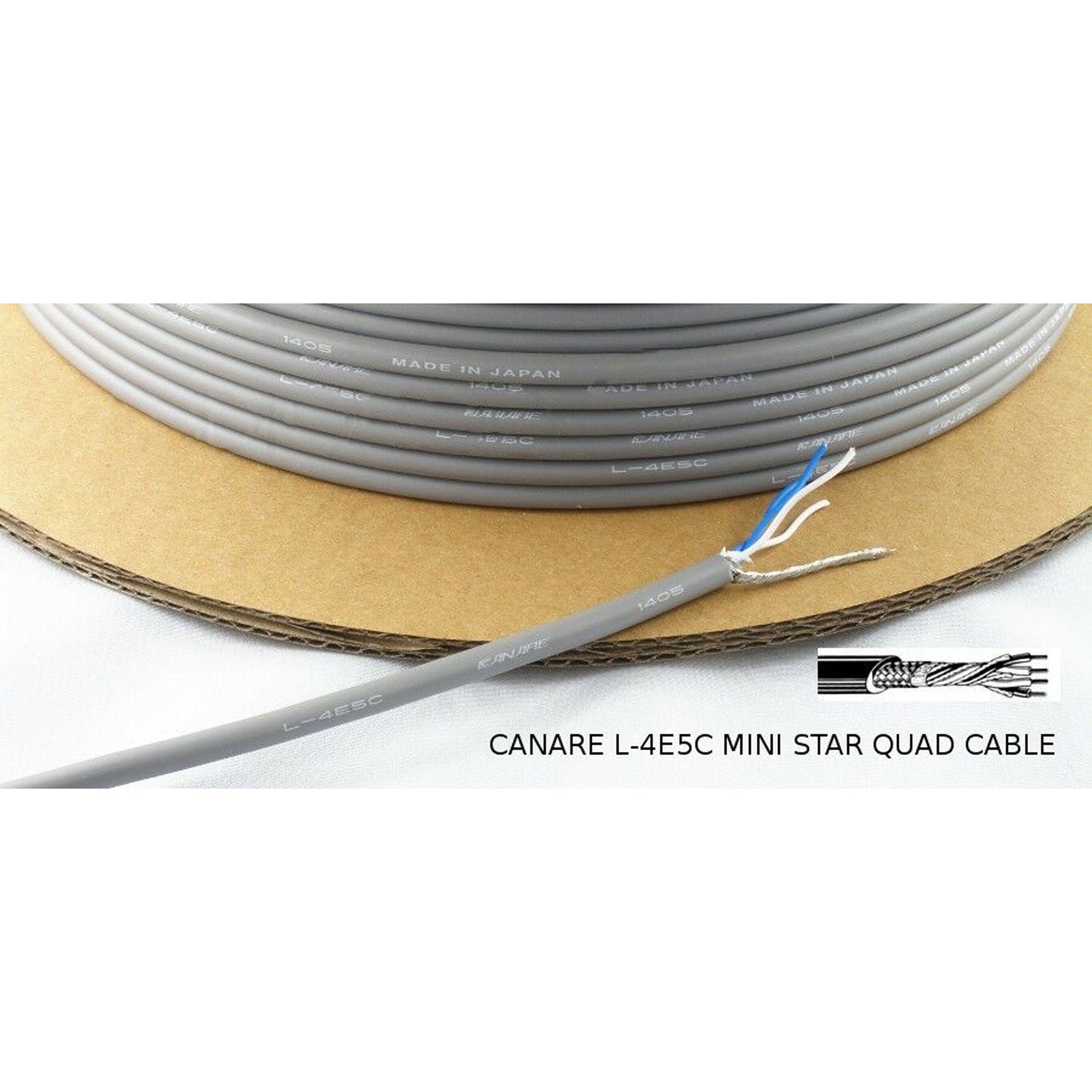 Canare L-4E5C Mini Star Quad Microphone Cable (Grey, 656'/200m)
