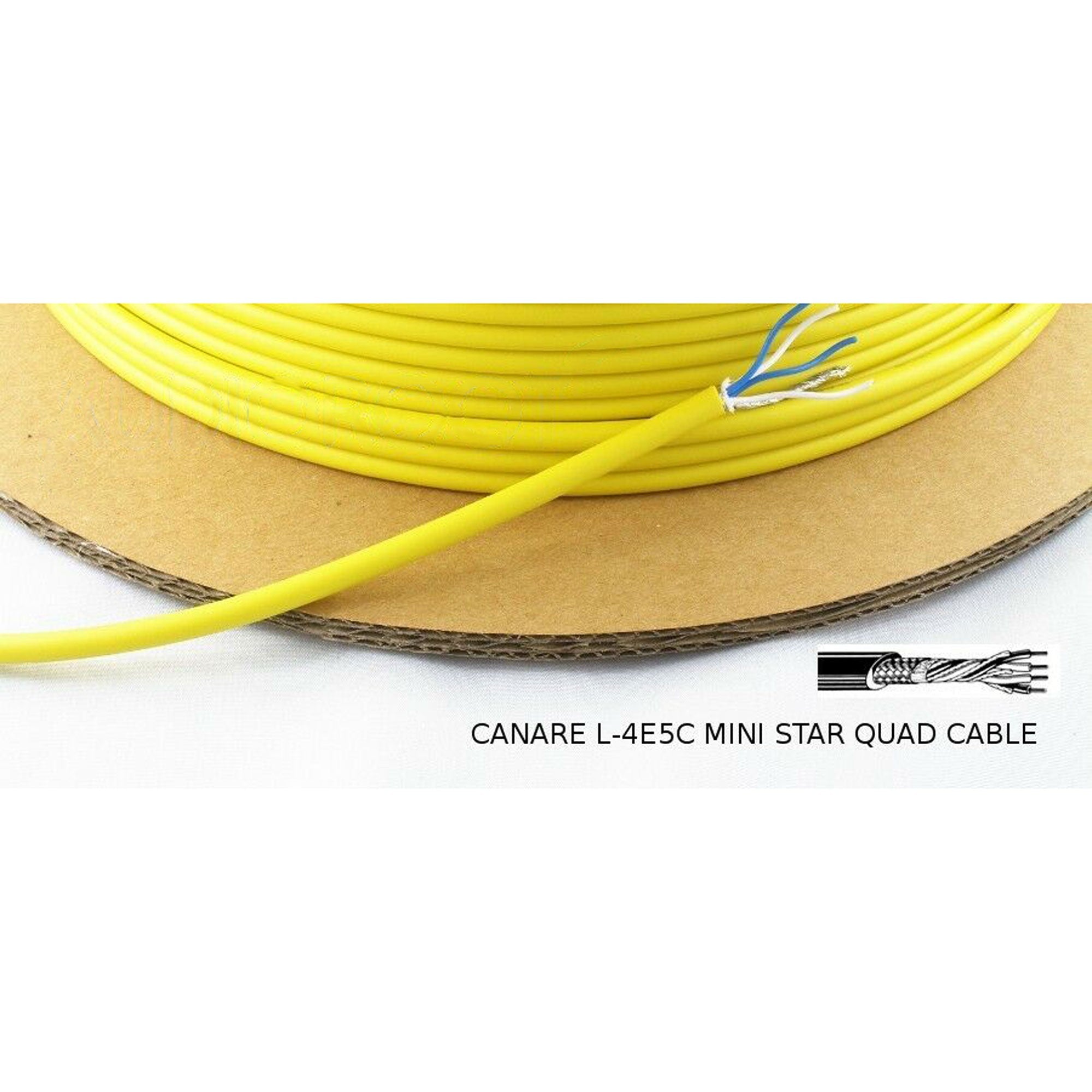 Canare L-4E5C Mini Star Quad Microphone Cable (Yellow, 328'/100m)