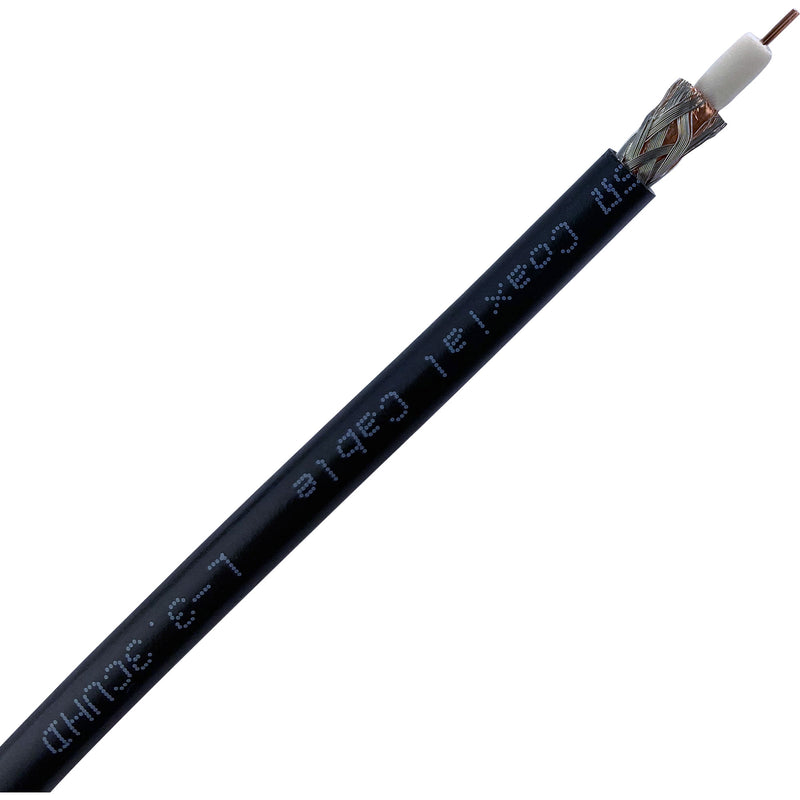 Canare L-3.3CUHD 75 Ohm Coaxial Cable for 12G-SDI 12G-SDI UHD Video (Black, By the Foot)