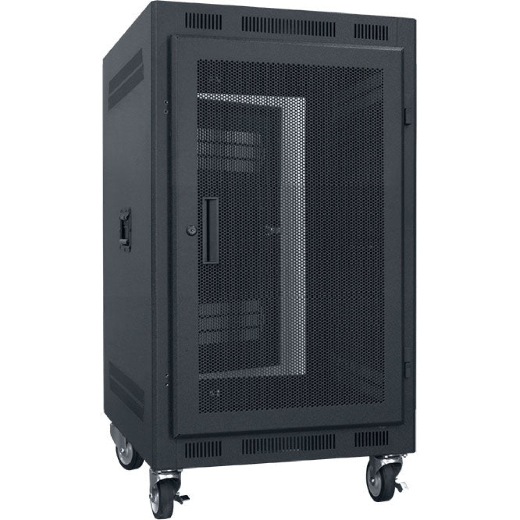 Lowell LPR-1422-FV Portable Rack with Fully Vented Door (14U, 22" Deep)