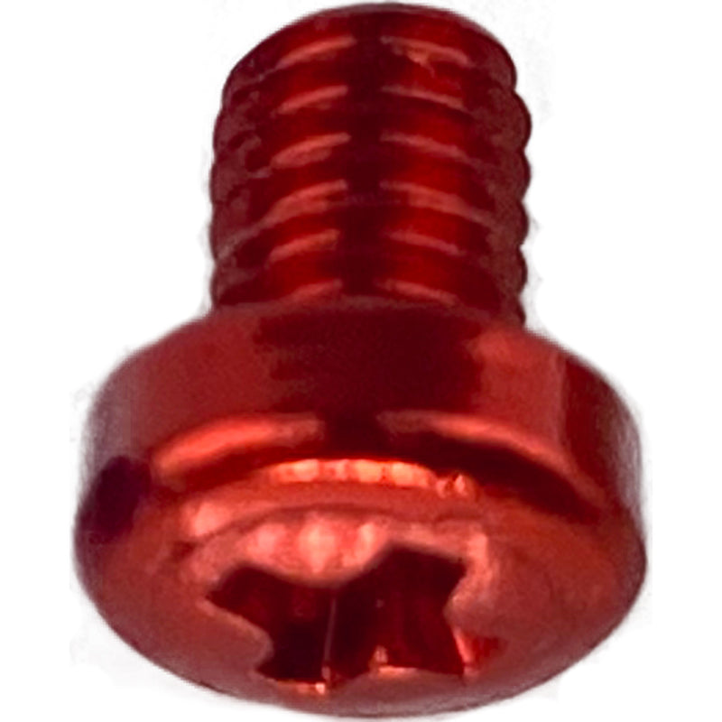 SquarePlug M3x4/R Anodized Aluminum M3x4 Color Coding Screws (Red, 10 Pack)