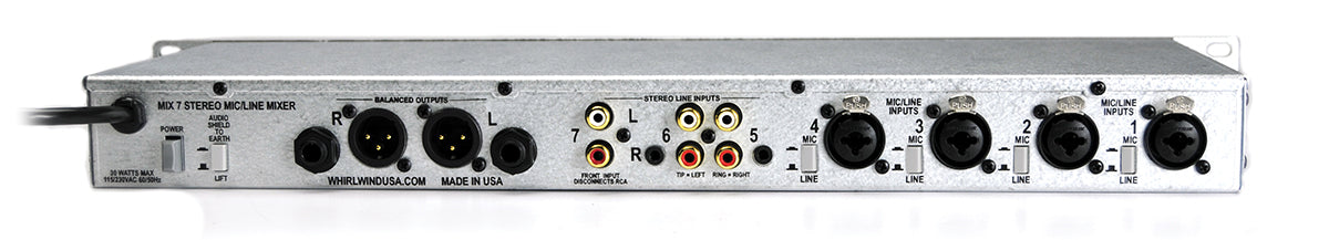 Whirlwind Mix 7 7-Channel Stereo Mic/Line Level Mixer
