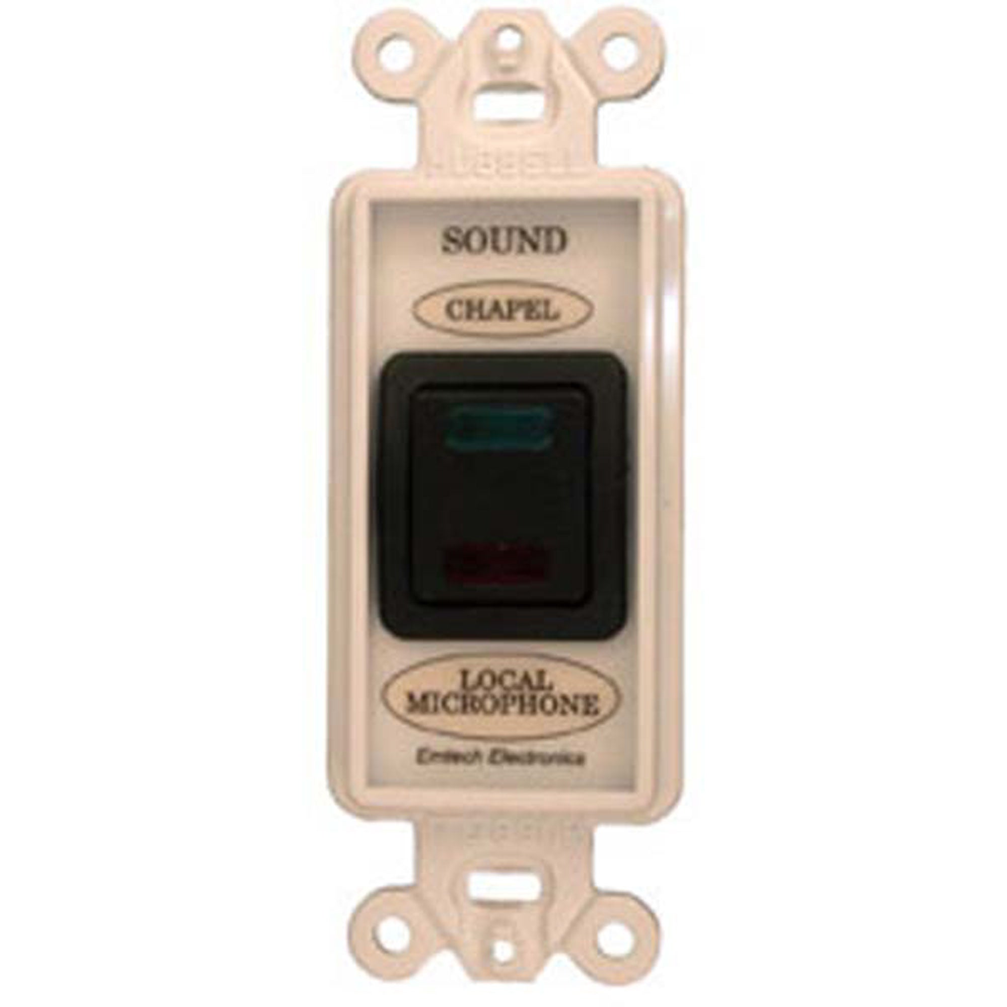 Emtech MSC-C Sound Source Switch Select Between 2 Sources with Center Off (Lighted Green/Red)
