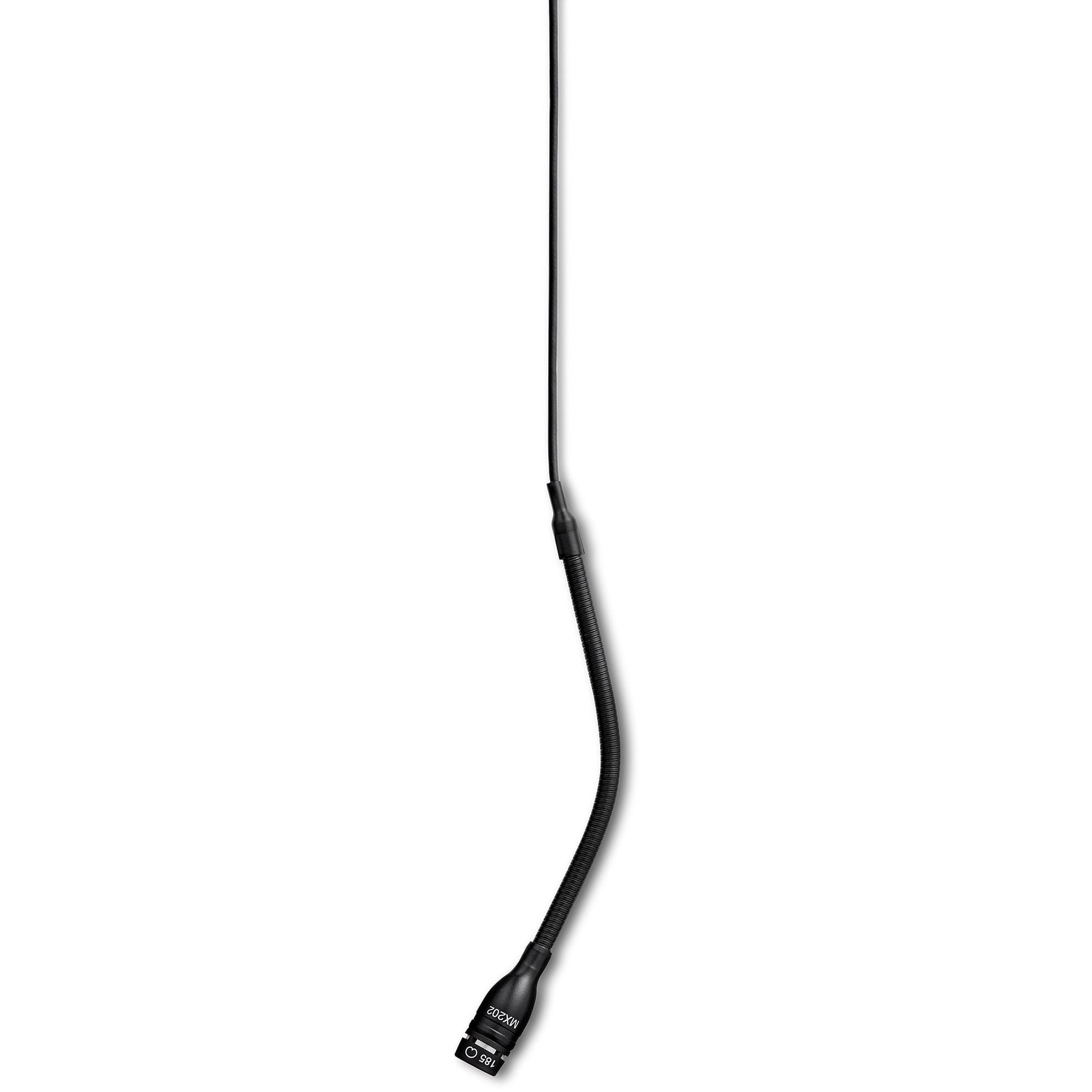 Shure MX202B/S Microflex Supercardioid Hanging Condenser Microphone with In-Line Preamp (Black)