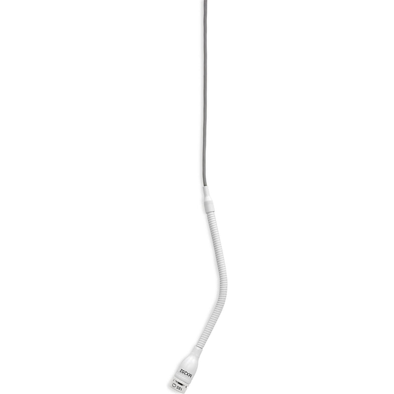 Shure MX202WP-A/C Microflex Hanging Cardioid Condenser Microphone with Plate Mount (White)