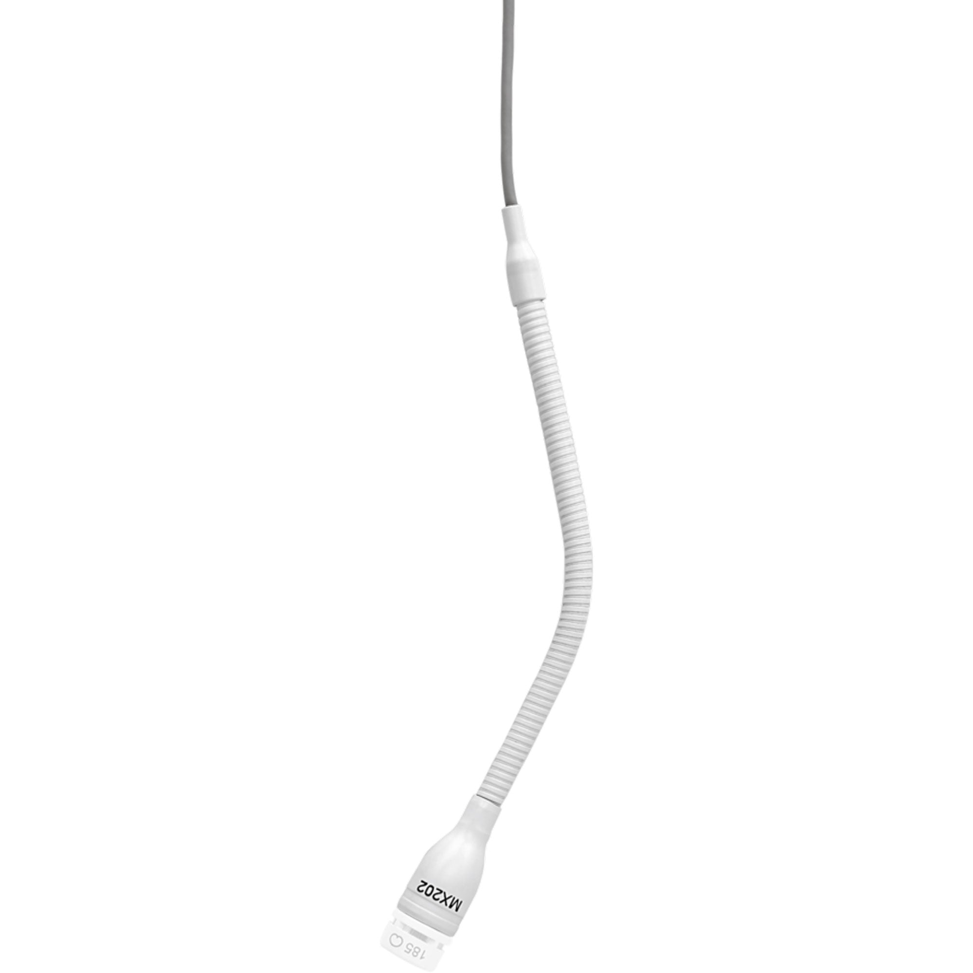 Shure MX202WP-A/N Microflex Condenser Microphone without Cartridge with Plate Mount (White)