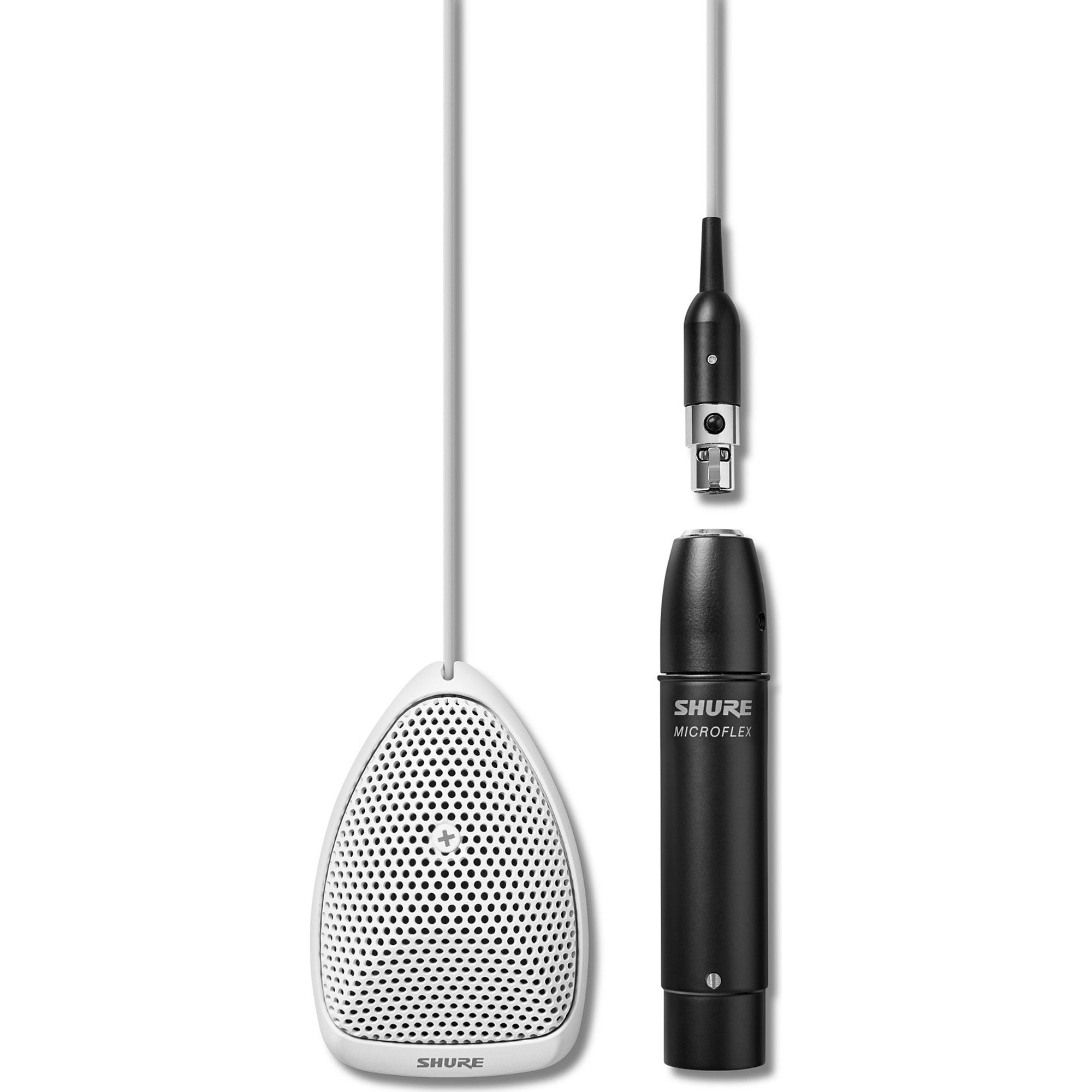 Shure MX391W-A/C Microflex Cardioid Boundary Microphone (White)