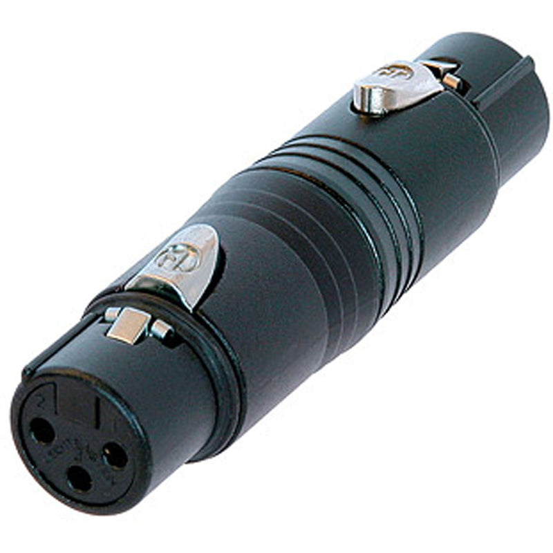 Neutrik NA3FF-B 3-Pin XLR Female to 3-Pin XLR Female Adapter (Black)