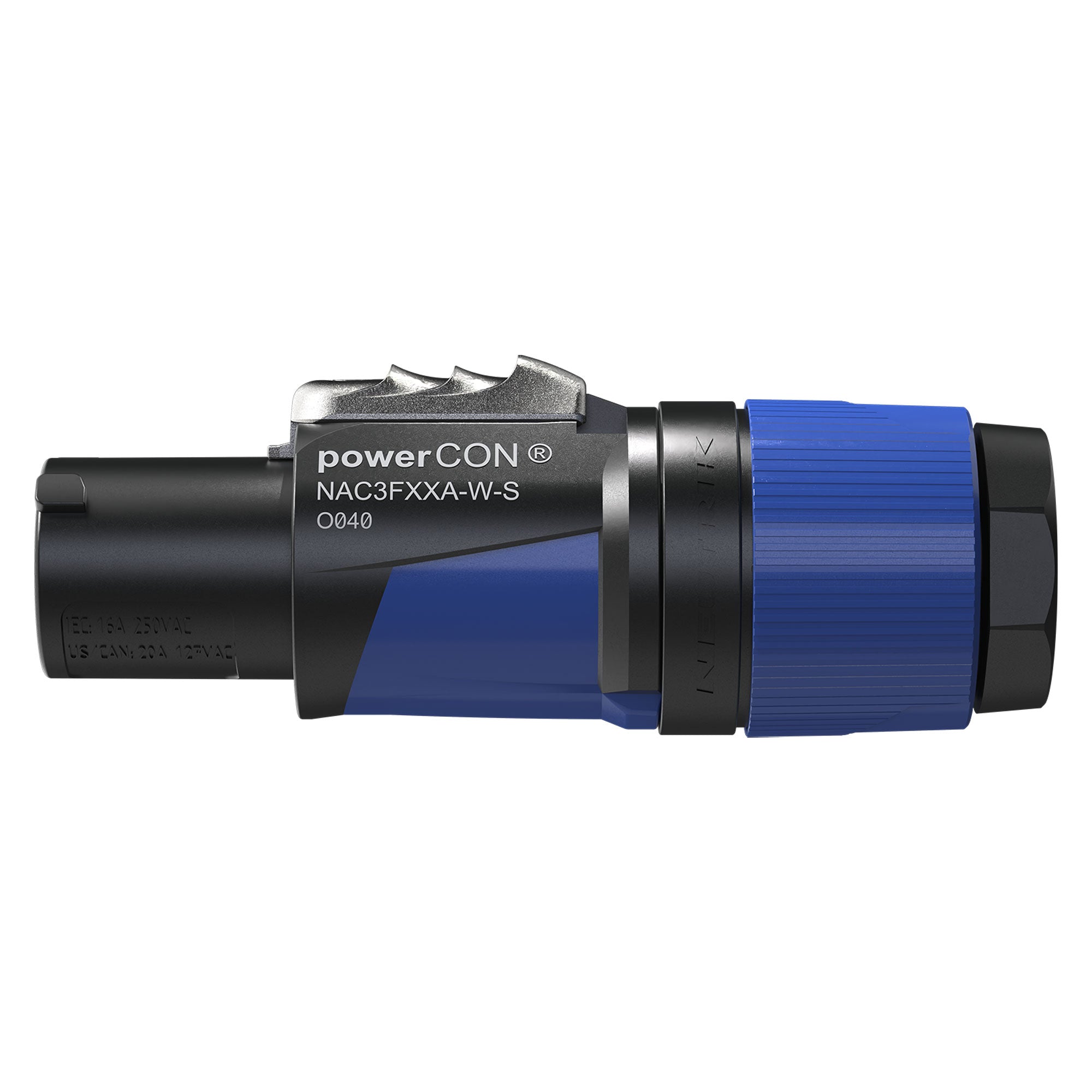 Neutrik NAC3FXXA-W-S powerCON Cable Connector for 6-12mm Cables (Blue, Power In)