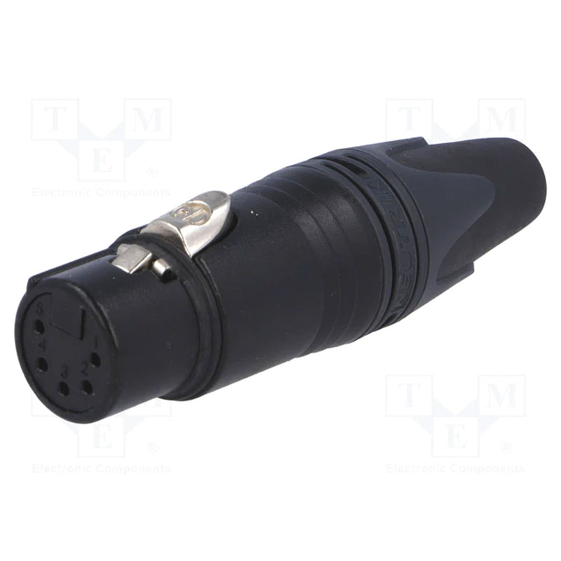 Neutrik NC5FXX-BAG Female 5-Pin XLR Cable Connector (Black/Silver)
