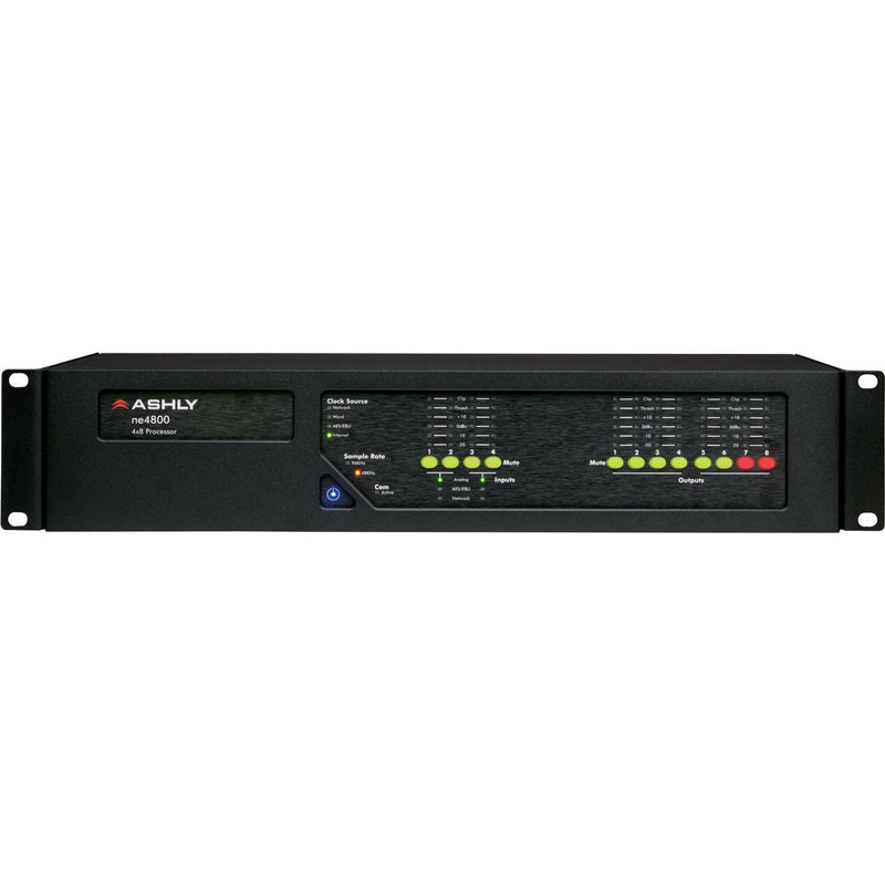 Ashly ne4800msc Network Enabled Protea DSP System Processor with Mic In, AES Out & CobraNet (4x8)