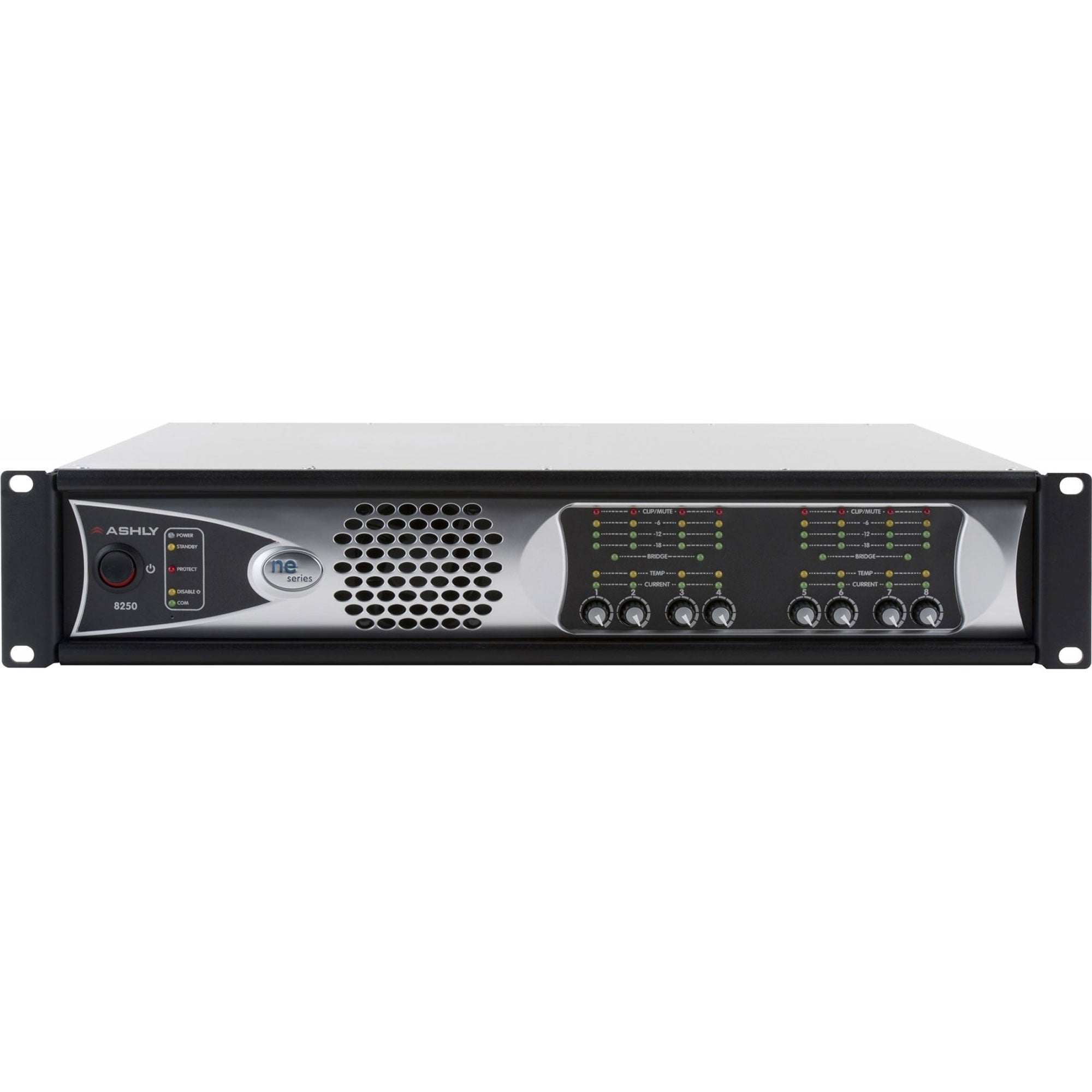 Ashly ne8250.70pe 8-Channel Network Amplifier with Protea DSP & Dante (8 x 250W @ 70V)