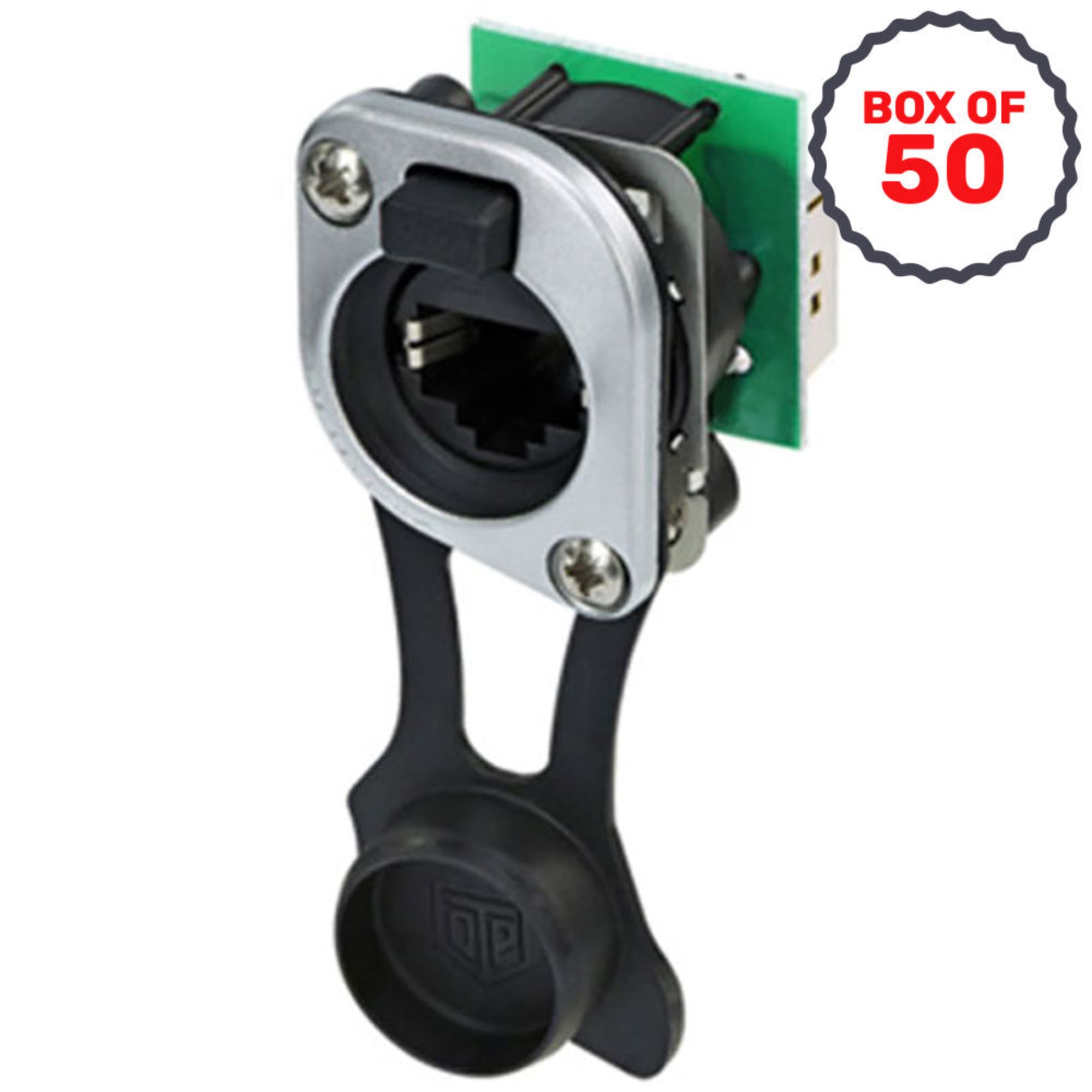 Neutrik NE8FDP-TOP etherCON RJ45 IP65 Outdoor Feedthrough Receptacle (Nickel, Box of 50)