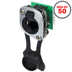 Neutrik NE8FDP-TOP etherCON RJ45 IP65 Outdoor Feedthrough Receptacle (Nickel, Box of 50) Image 1