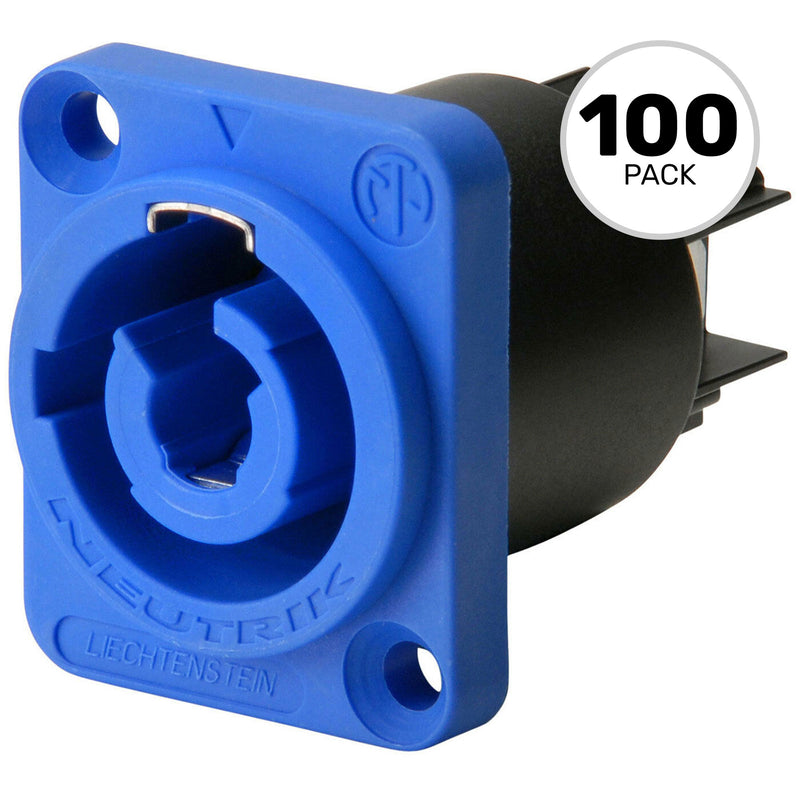 Neutrik NAC3MPA-1 powerCON Chassis Connector (Blue, Power In, Box of 100)