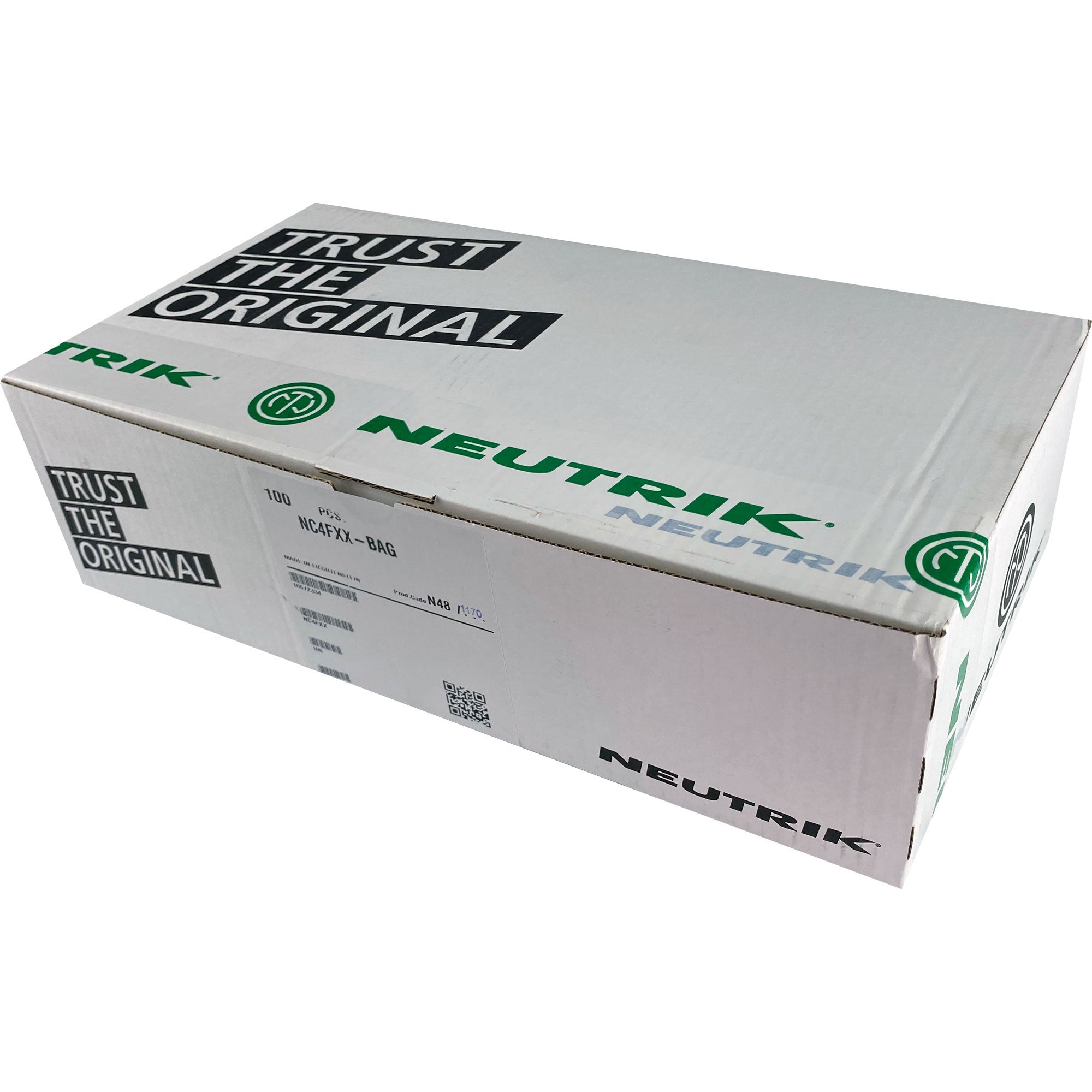 Neutrik NC4FXX-BAG Female 4-Pin XLR Cable Connector (Black/Silver, Box of 100)