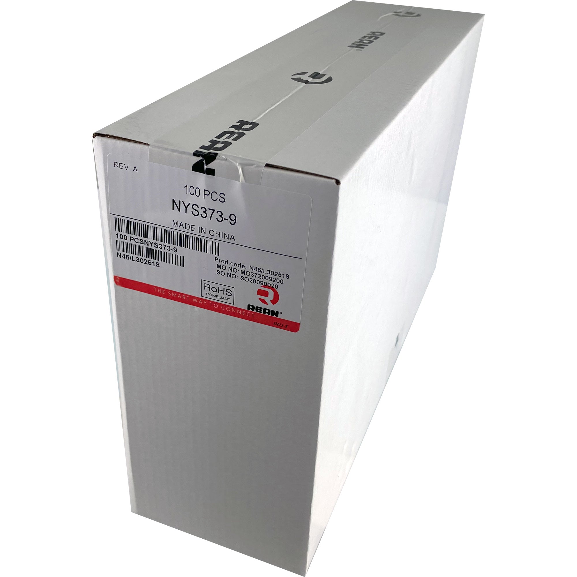 Neutrik Rean NYS373-9 Male RCA Phono Plug (Black/Gold/White, Box of 100)