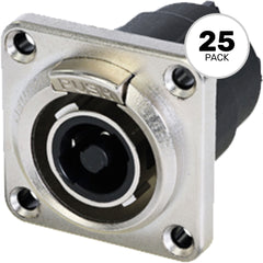 Neutrik NLT4FPXX 4-Pole Female speakON Panel Mount Chassis Connector (Nickel/Silver, Box of 25) Image 1