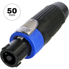 Neutrik NLT4FXX-BAG 4-Pole Female Metal speakON Cable Connector (Black/Silver, Box of 50) Image 1