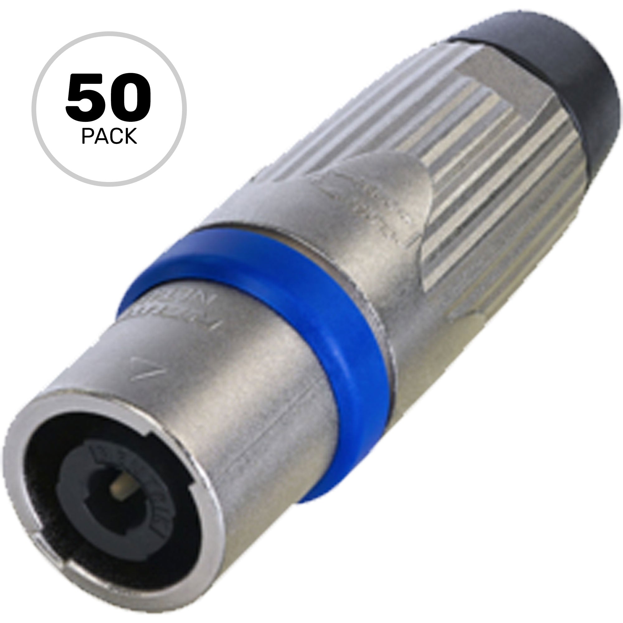 Neutrik NLT4MXX 4-Pole Male Metal speakON Cable Connector (Nickel/Silver, Box of 50)