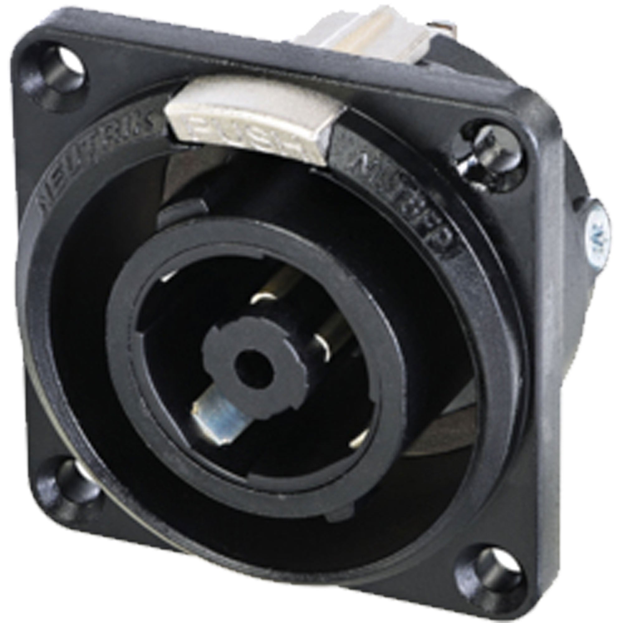 Neutrik NLT8FPXX-BAG 8-Pole Female speakON Panel Mount Chassis Connector (Black/Silver, Box of 20)