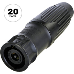 Neutrik NLT8MXX-BAG 8-Pole Male Metal speakON Cable Connector (Black/Silver, Box of 20) Image 1
