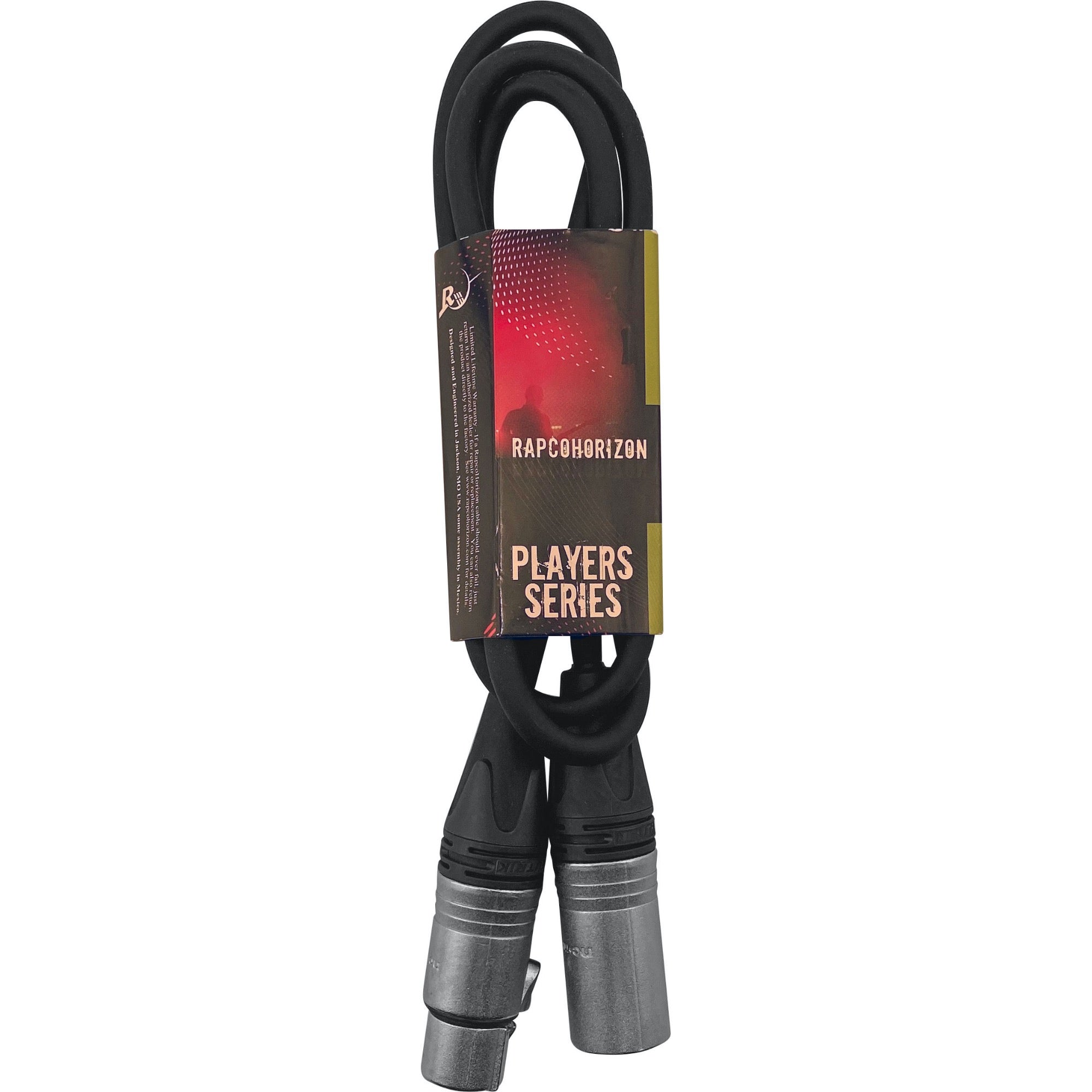 RapcoHorizon NM1-3 Microphone Cable with Neutrik XLR Connectors (3')