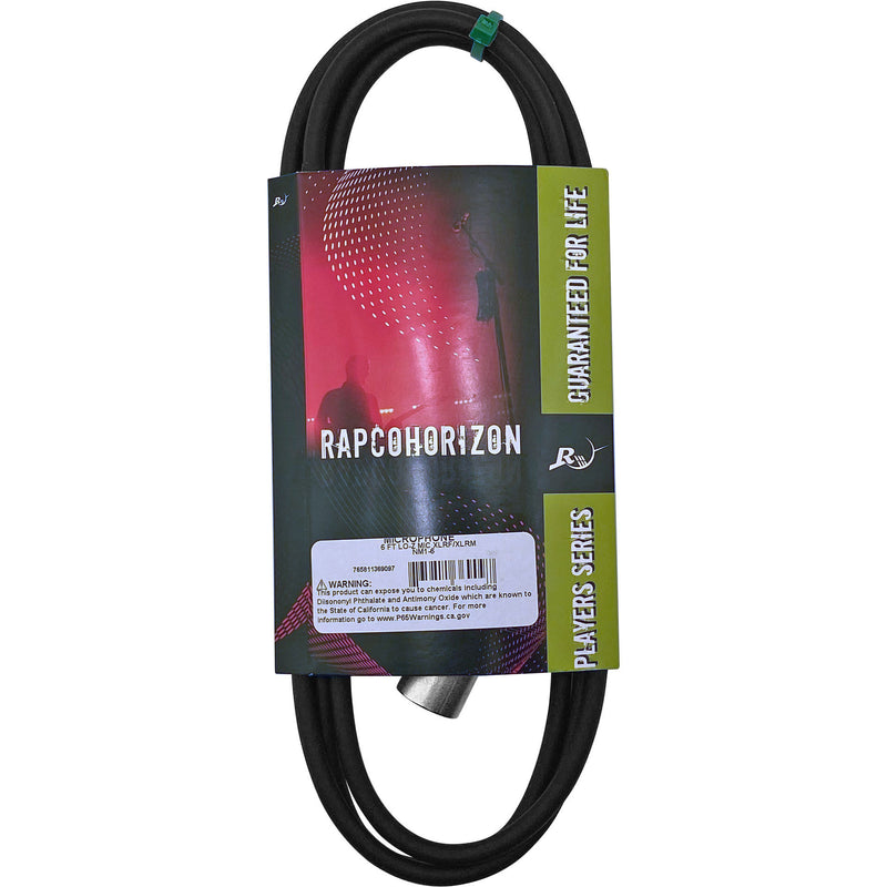 RapcoHorizon NM1-6 Microphone Cable with Neutrik XLR Connectors (6')