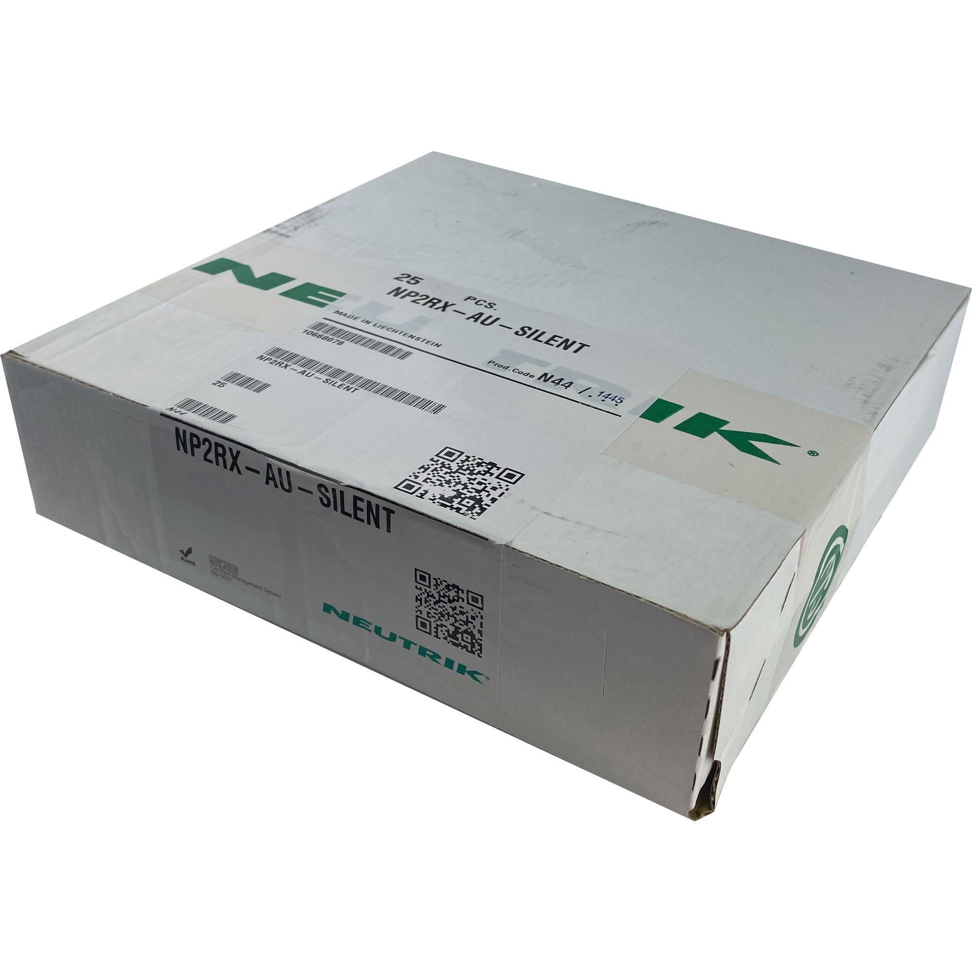 Neutrik NP2RX-AU-SILENT Professional Right-Angle 1/4" TS Mono silentPLUG (Red/Gold, Box of 25)