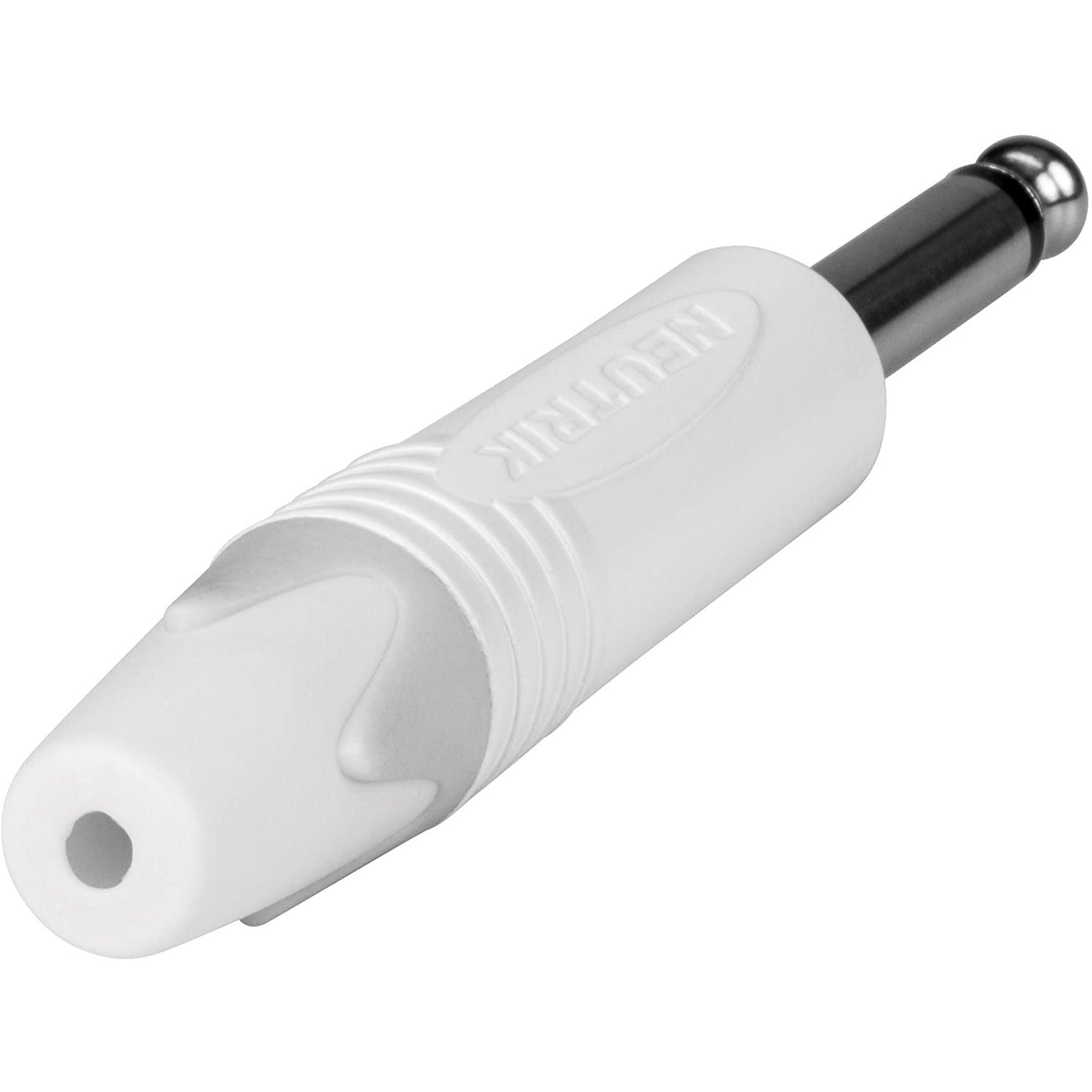 Neutrik NP2X-WT Professional 1/4" TS Mono Phone Plug (White/Silver, Box of 100)