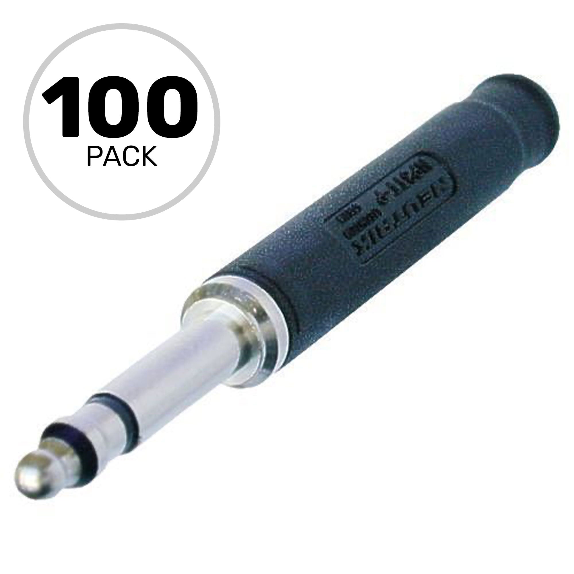 Neutrik NP3TT-P-B 4.4mm (0.173") TT Bantam Plug (Black/Silver, Box of 100)