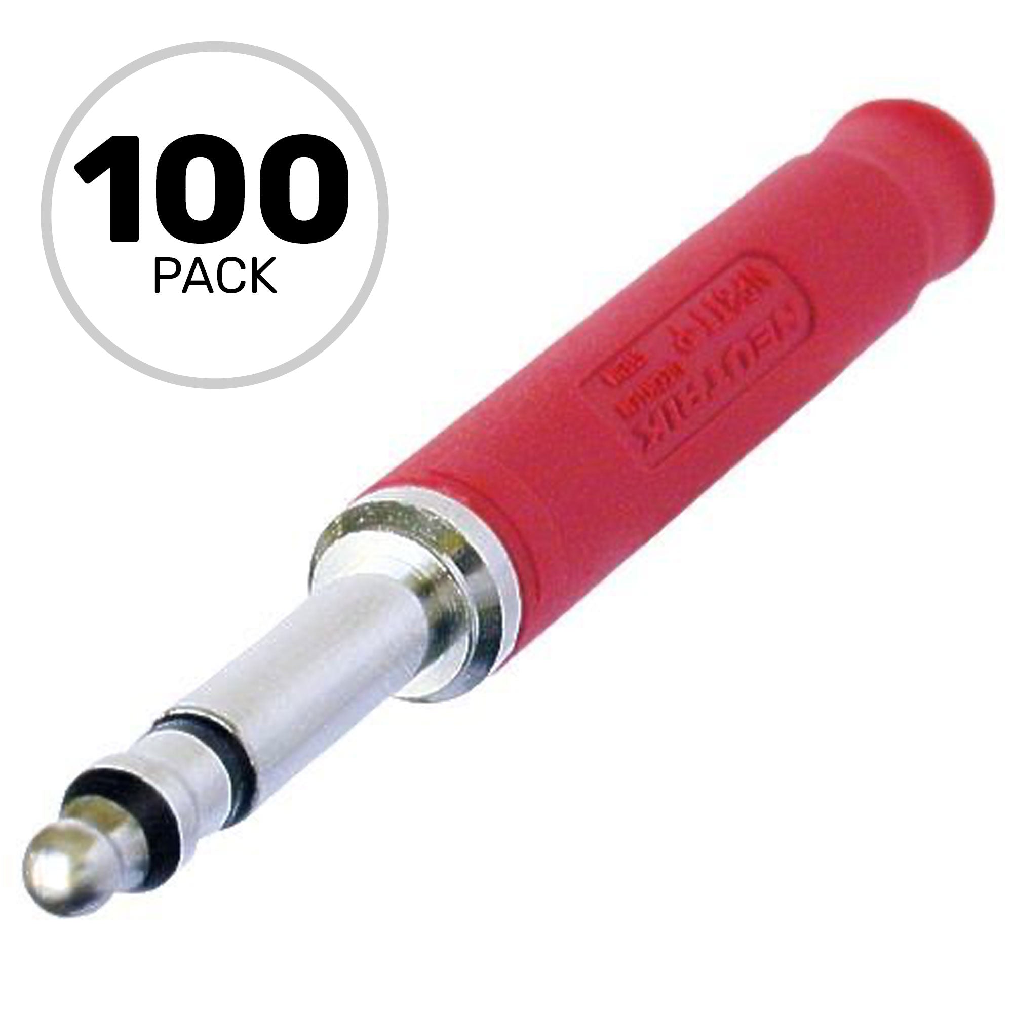 Neutrik NP3TT-P-R 4.4mm (0.173") TT Bantam Plug (Red/Silver, Box of 100)