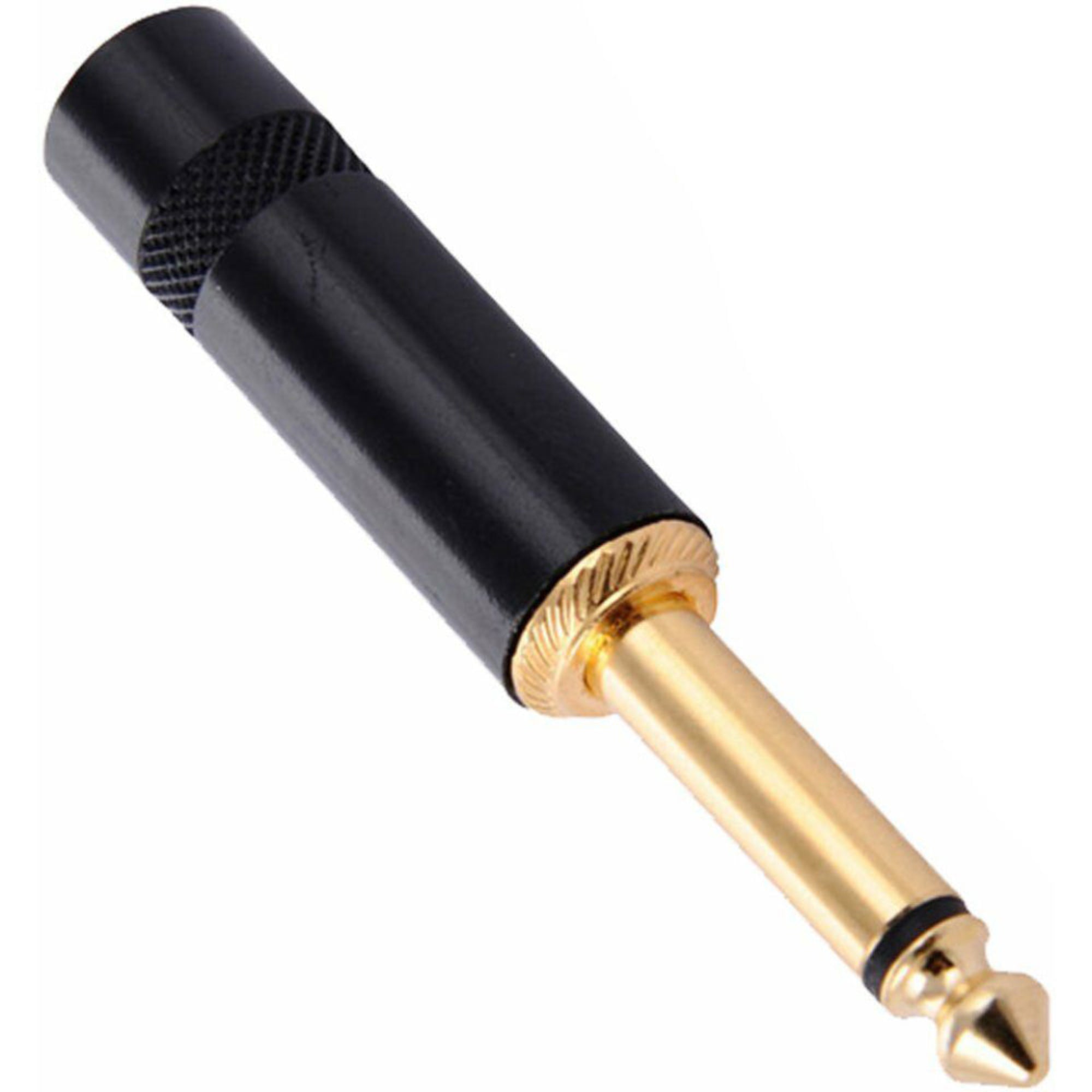 Neutrik Rean NYS224BG 1/4" Mono Phone Long Barrel Plug (Black/Gold)