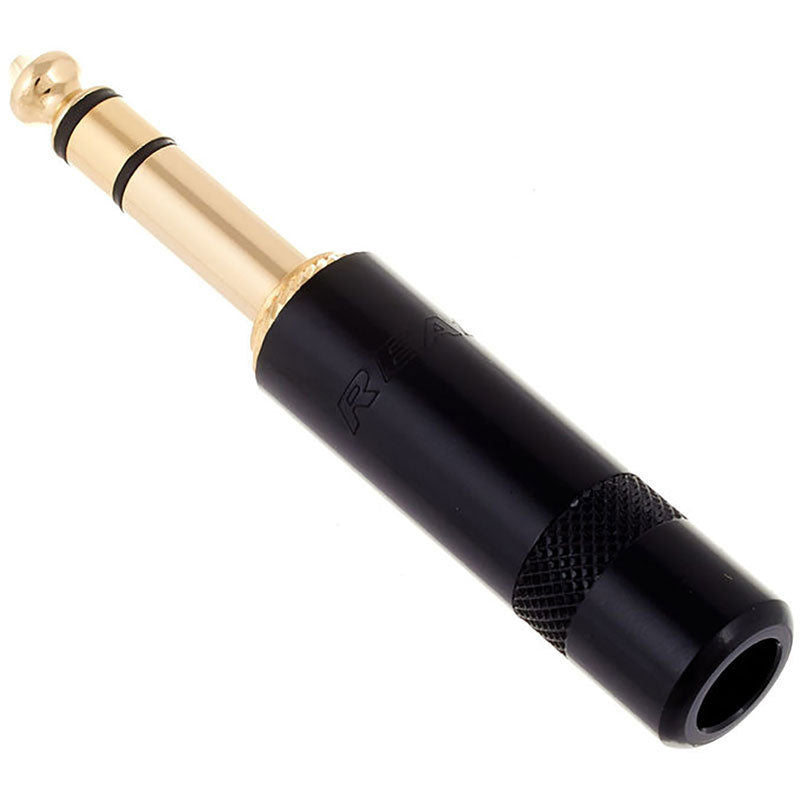 Neutrik Rean NYS228BG 1/4" Stereo Phone Long Barrel Plug (Black/Gold)