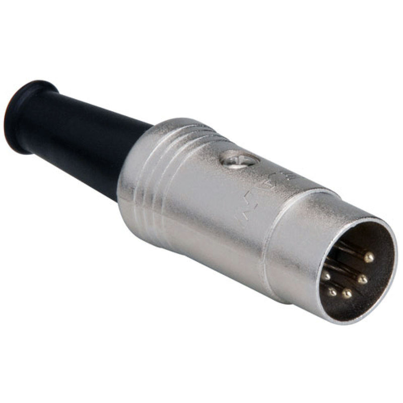 Neutrik Rean NYS322 5-Pin DIN MIDI Cable Connector (Nickel/Silver)