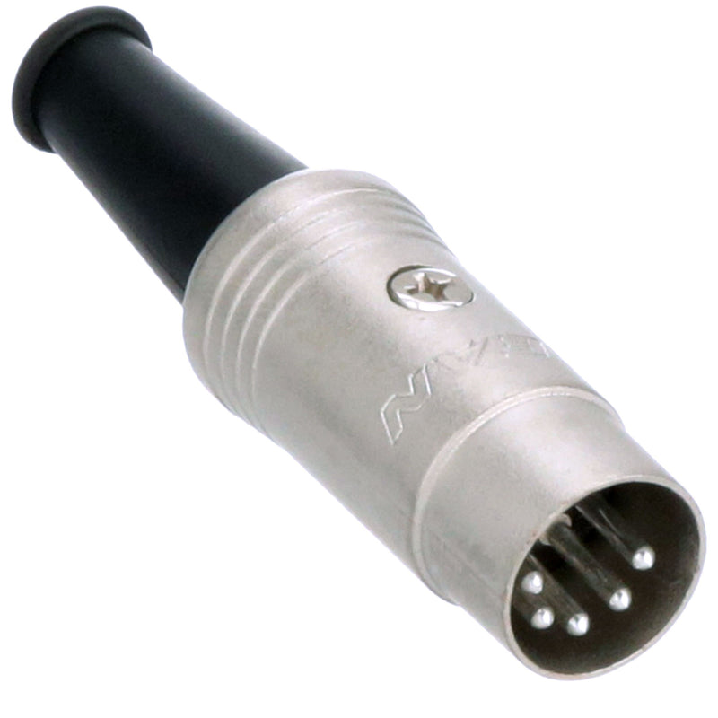 Neutrik Rean NYS322 5-Pin DIN MIDI Cable Connector (Nickel/Silver)