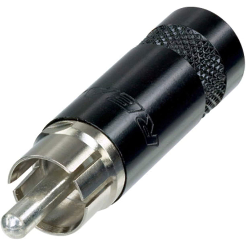 Neutrik Rean NYS352B Male RCA Phono Plug (Black/Silver)