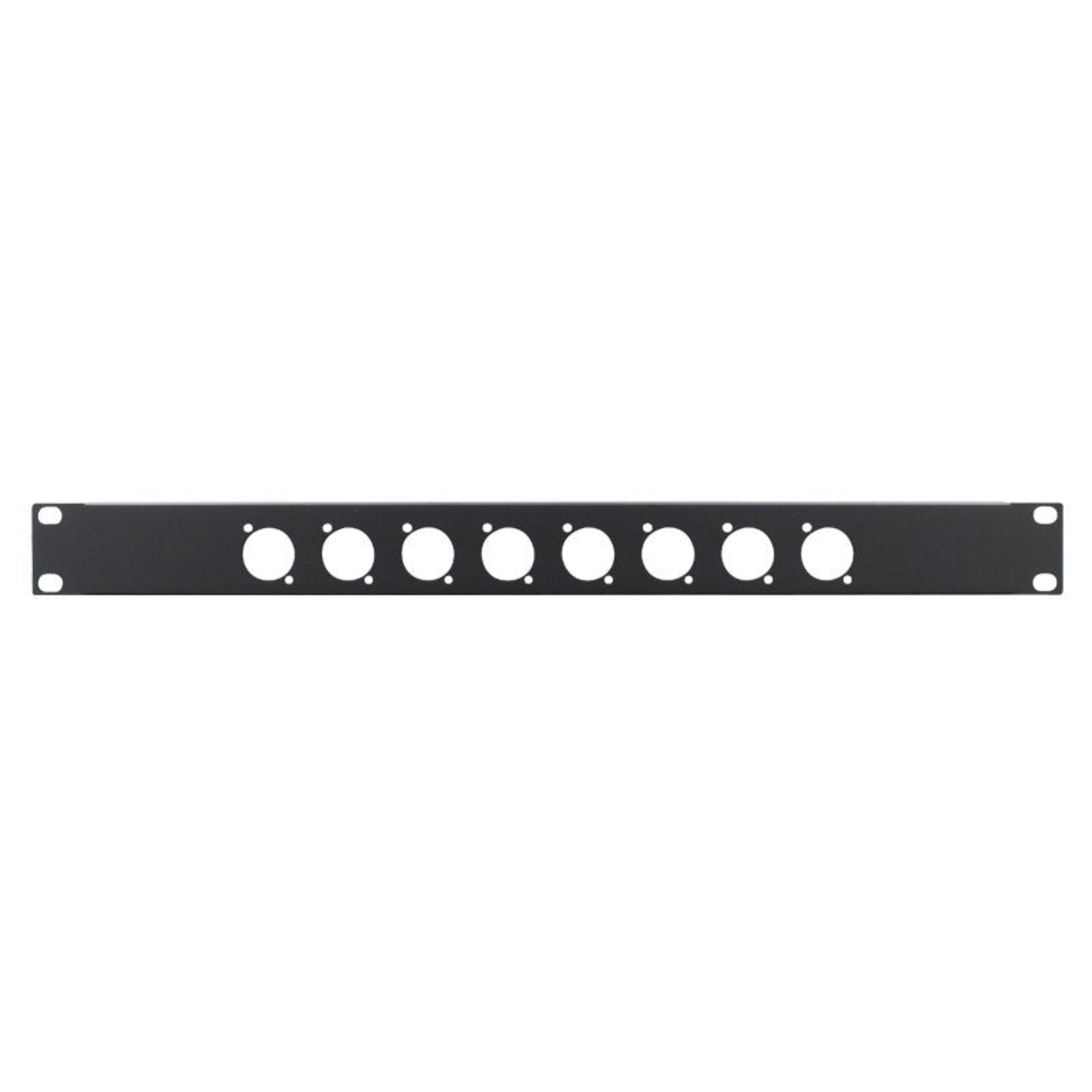 Penn Elcom R1269/1UK/08 Rack Panel Punched for Neutrik D-Style Connectors (1U, 8 Hole)