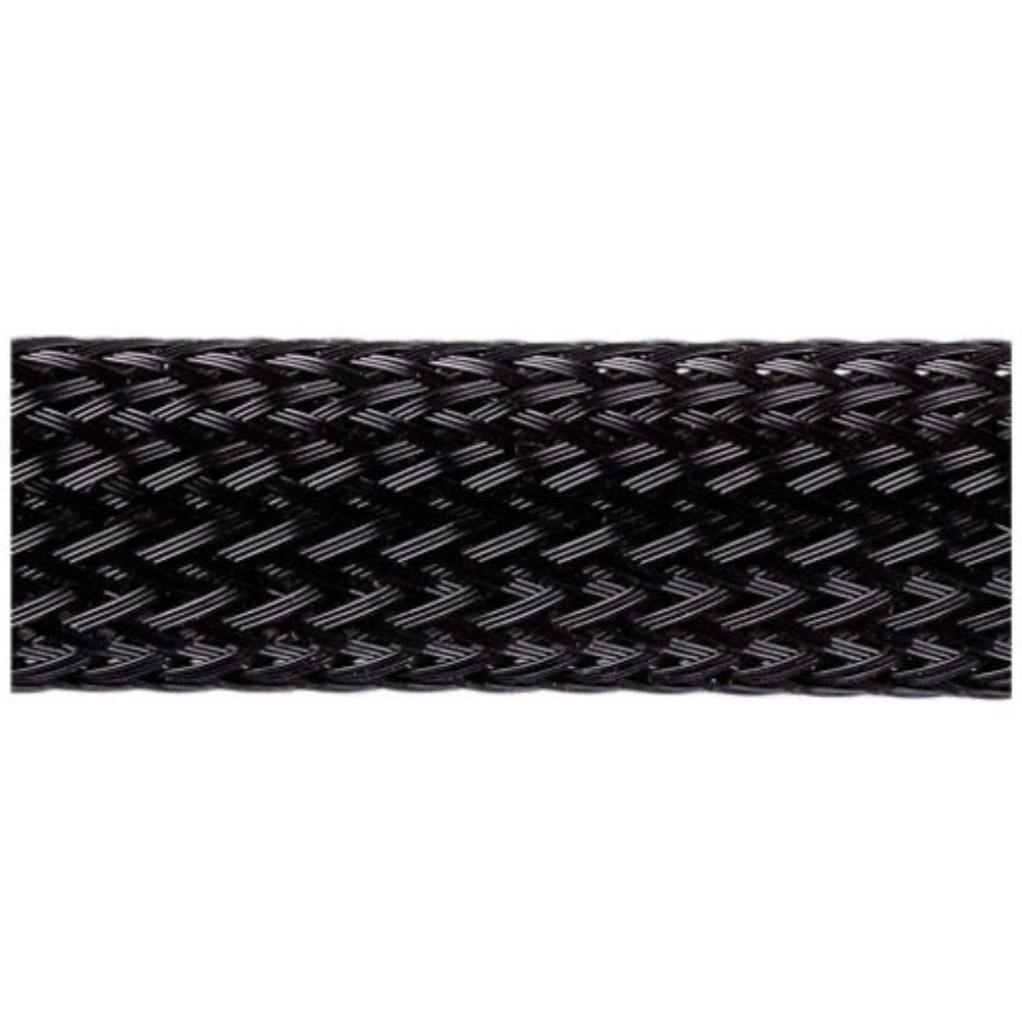 Techflex Flexo PET Expandable Braided Sleeving (1" Black, 250' Spool)