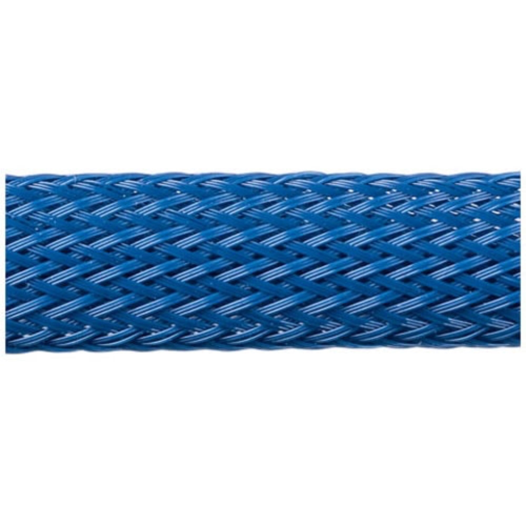 Techflex Flexo PET Expandable Braided Sleeving (1/4" Blue, By the Foot)