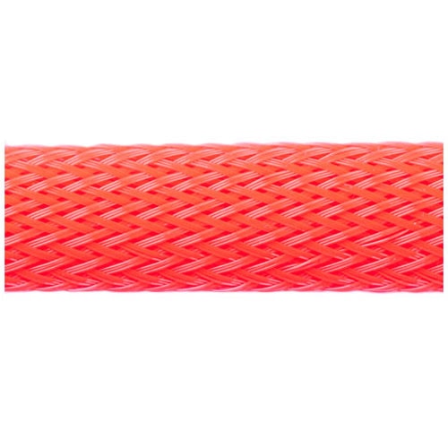 Techflex Flexo PET Expandable Braided Sleeving (1/4" Neon Red, By the Foot)