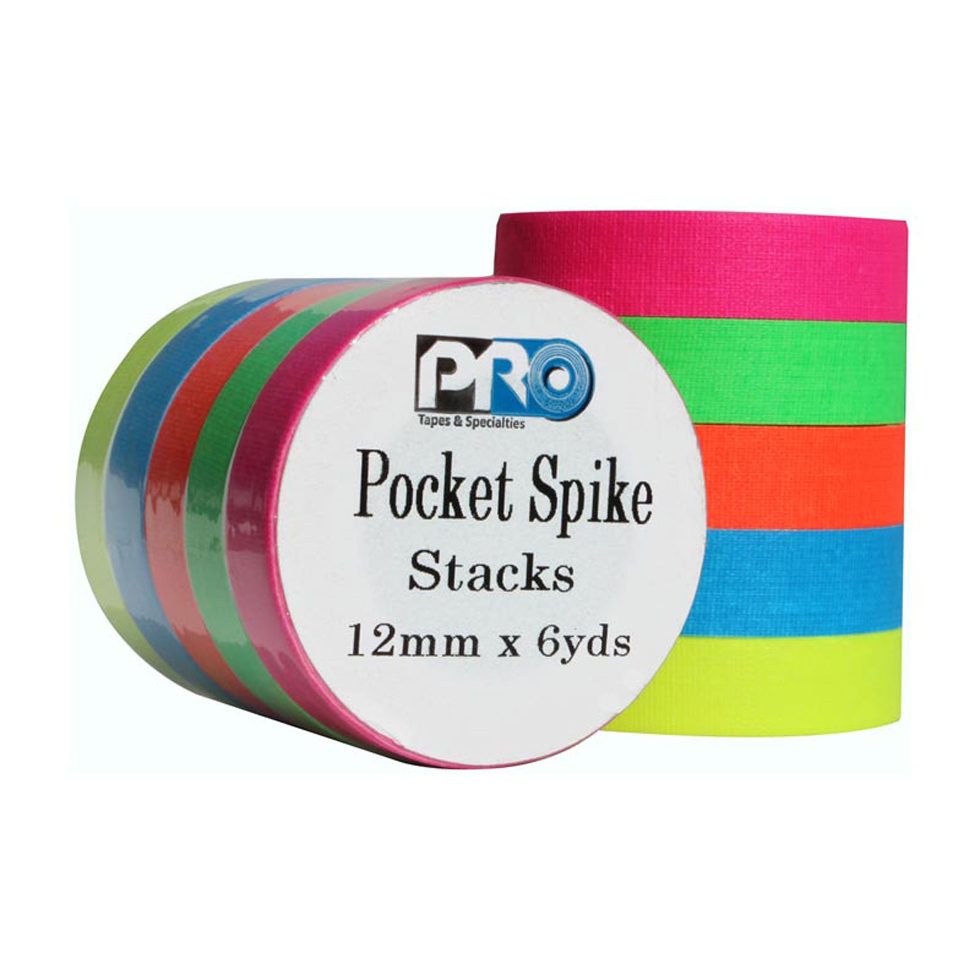 ProTapes Pro Pocket Fluorescent Color Spike Tape Stack (1/2" x 6 yd)