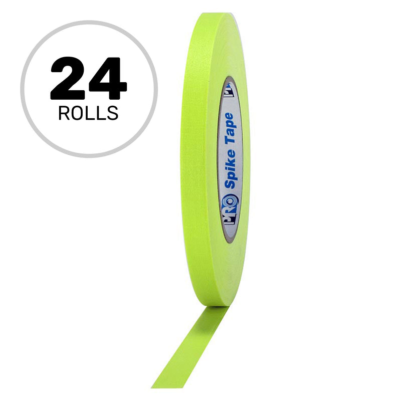 ProTapes Pro Spike Tape 1/2" x 45yds (Fluorescent Yellow, Case of 24)