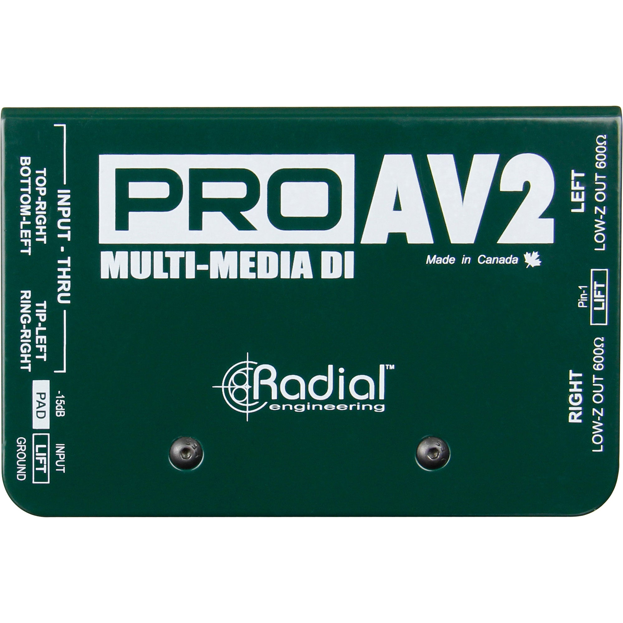 Radial Engineering ProAV2 Audio/Video Passive Stereo Direct Box