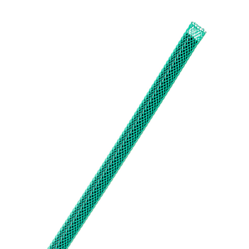 Techflex Flexo PET Expandable Braided Sleeving (1/8" Green, 1000' Spool)