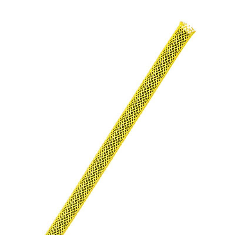 Techflex Flexo PET Expandable Braided Sleeving (1/8" Neon Yellow, By the Foot)
