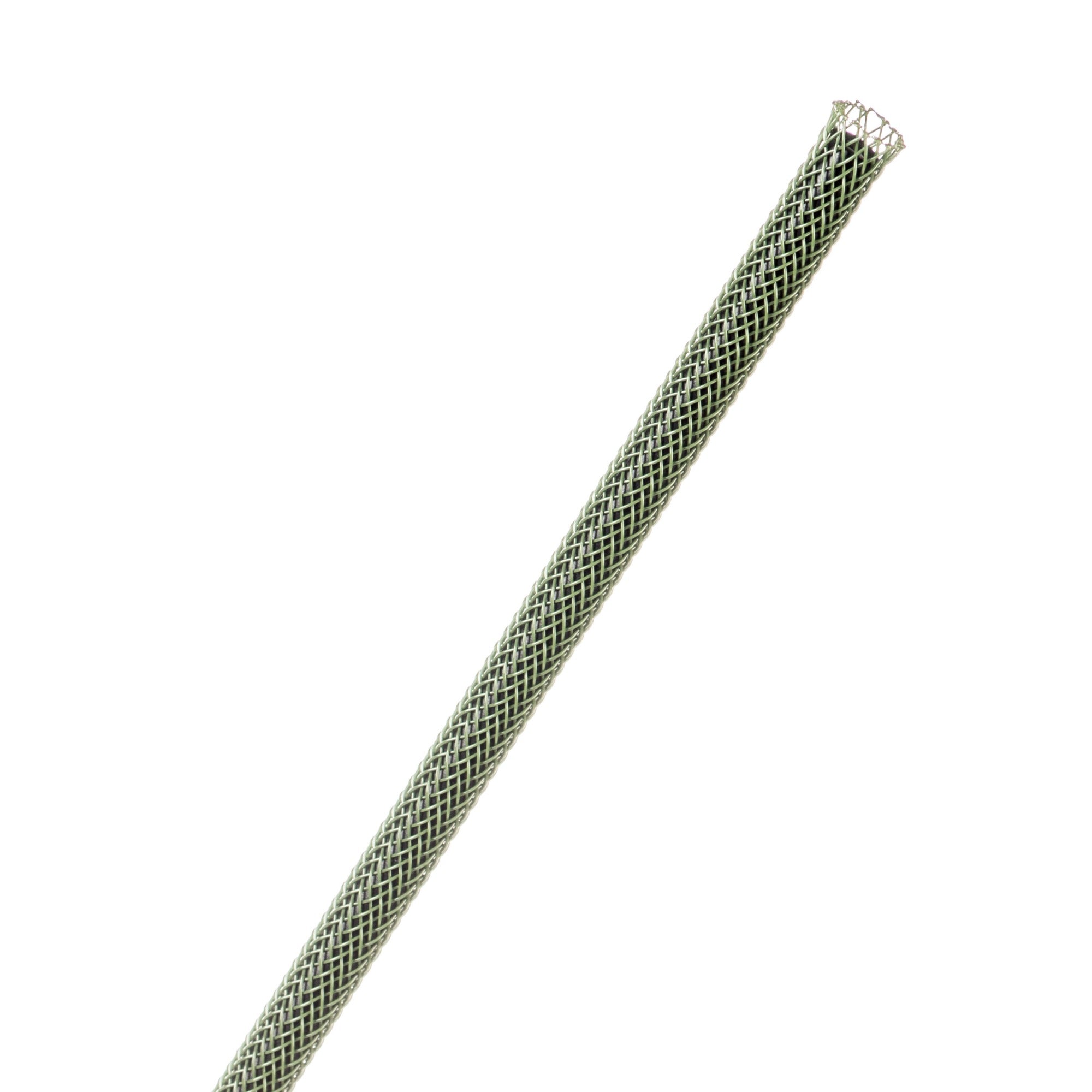 Techflex Flexo PET Expandable Braided Sleeving (1/8" Olive Drab OD Green, 1000' Spool)