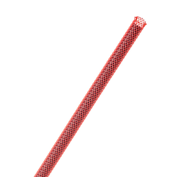 Techflex Flexo PET Expandable Braided Sleeving (1/8" Red, By the Foot)